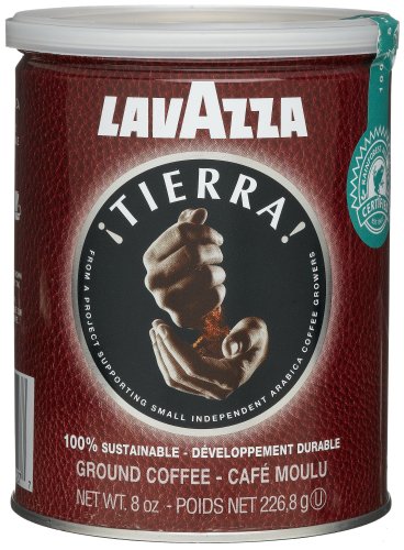 Lavazza Tierra! 100% Sustainable Ground Coffee, 8-Ounce Cans (Pack of 3)